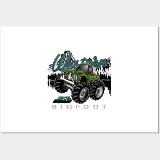 Western Monster truck Posters and Art